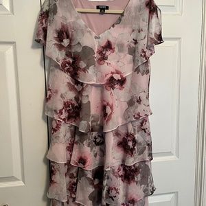 floral multi tiered cocktail dress by SLNY